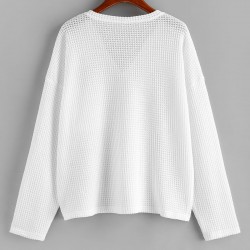 Drop Shoulder Chest Pocket Slouchy Knitwear